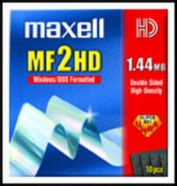 Maxell Floppy Disk MF2-HD Formatted DOS (10 Pack)