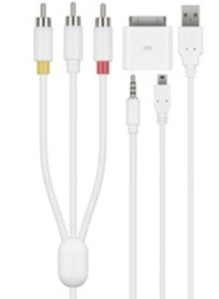 M-Cab 7002031 3 x RCA White mobile phone cable
