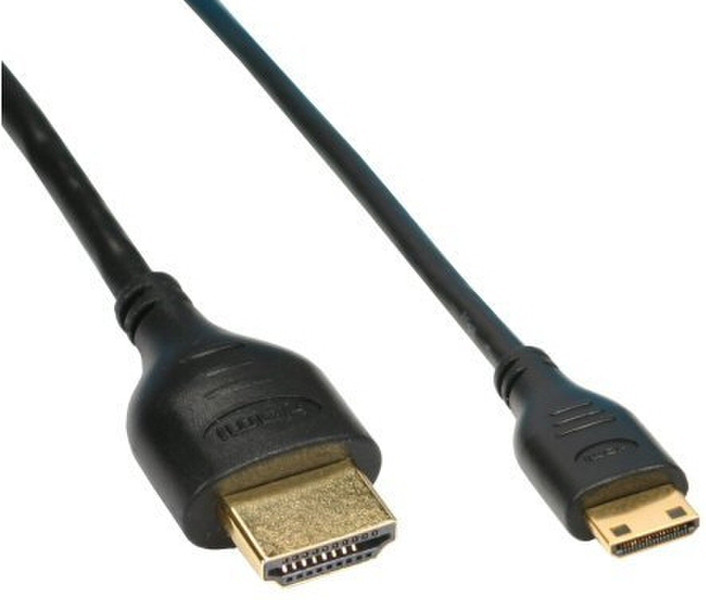 InLine 17001C 1м HDMI Mini-HDMI Черный, Золотой HDMI кабель