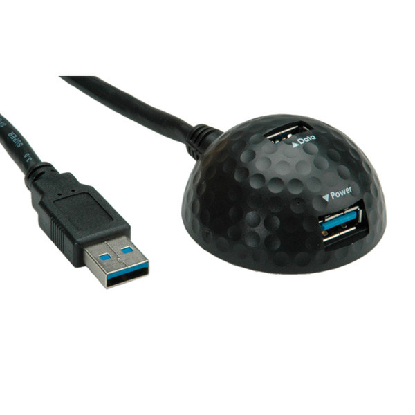 Value USB 3.0 "DOME" Cable, black 1.5 m