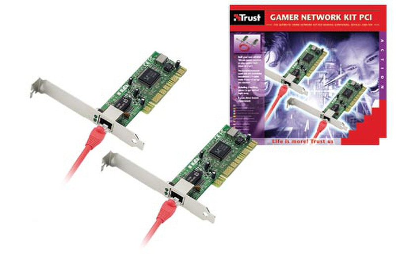 Trust Gamer Network Kit PCI Eingebaut Ethernet 100Mbit/s