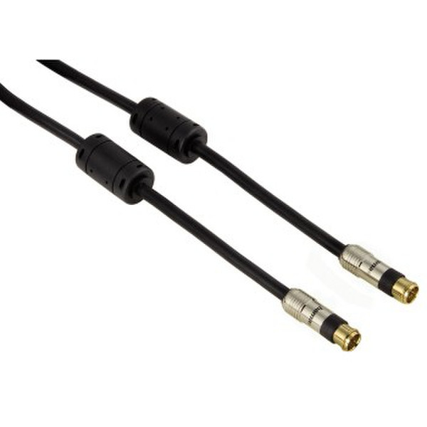 Hama 00083112 1.5m F-Plug F-Plug Black coaxial cable