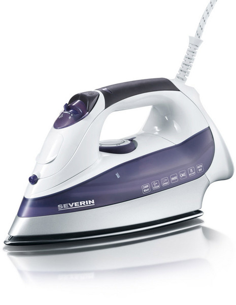Severin BA 3252 Dry & Steam iron Stainless Steel soleplate 2400W Purple,White iron