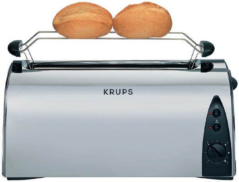 Krups F 160 77 2ломтик(а) 750Вт Черный, Нержавеющая сталь тостер