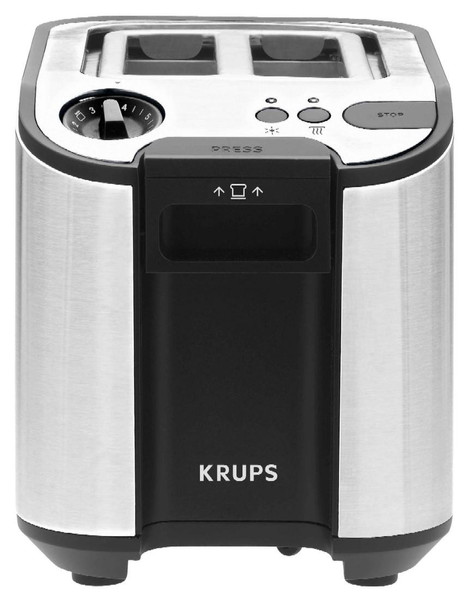Krups KH 7002 2slice(s) 1100W Black,Stainless steel toaster