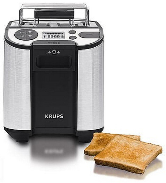Krups KH 7004 2ломтик(а) 1100Вт Черный, Нержавеющая сталь тостер