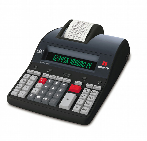 Olivetti LOGOS 904T Pocket Printing calculator Black