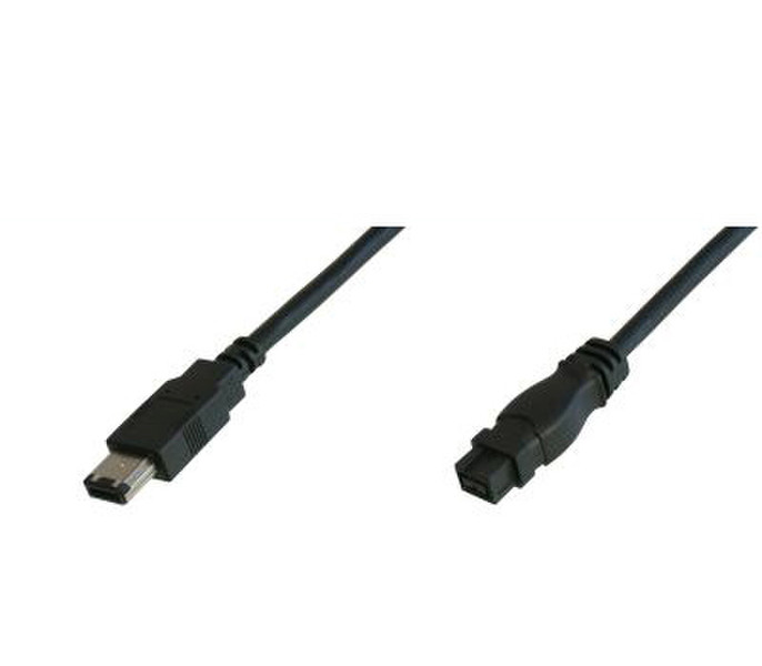 Uniformatic 10721 1.8m 6-p 9-p Black firewire cable
