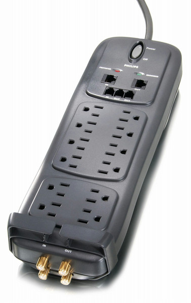 Philips SPP5145A/17 14AC outlet(s) 2.4m Black surge protector