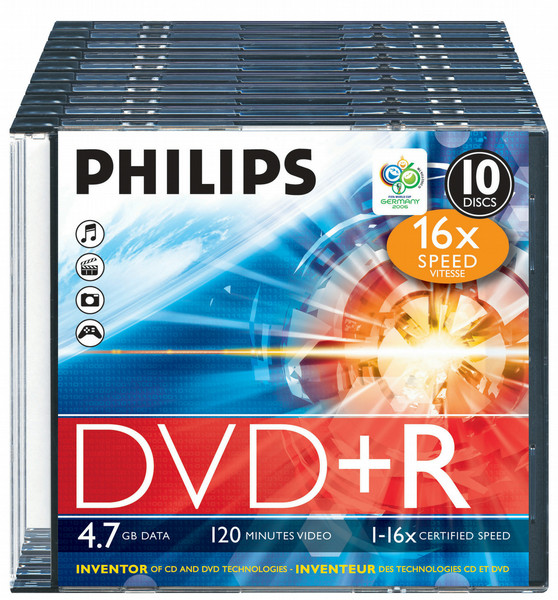 Philips DR4S6S10F 4.7GB DVD-R 10pc(s)