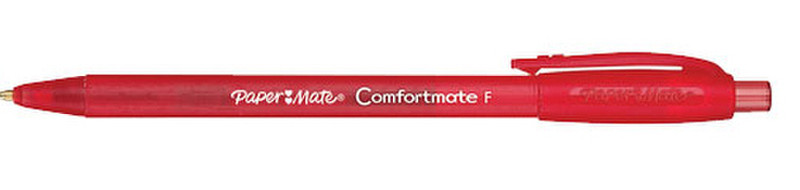 Papermate ComfortMate Clip-on retractable ballpoint pen Medium Red 12pc(s)