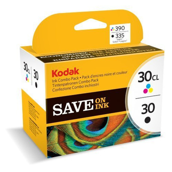 Kodak 30B + 30C Combo pack Black,Cyan,Magenta,Yellow ink cartridge