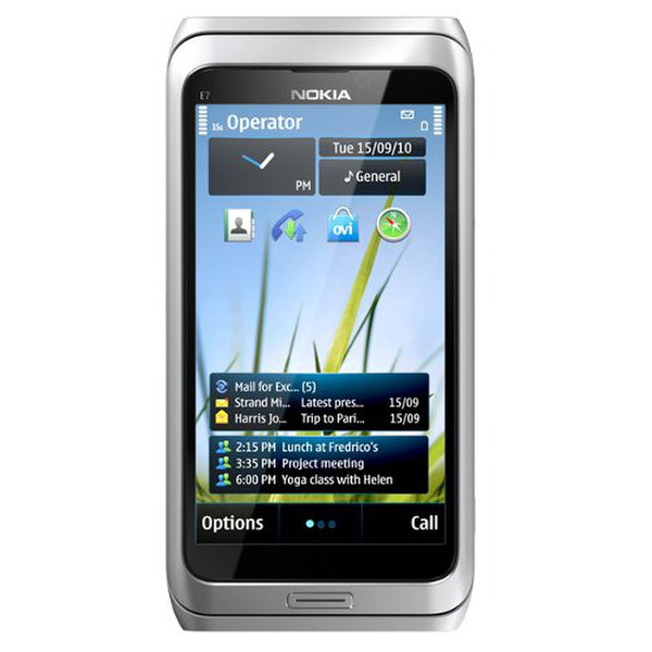 Nokia E7-00 Silber, Weiß