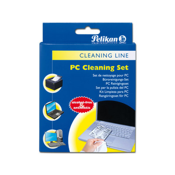 Pelikan 407106 Bildschirme/Kunststoffe Equipment cleansing wet/dry cloths & liquid Reinigungskit