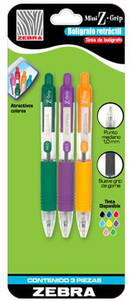 Zebra 7907-06 3pc(s) ballpoint pen