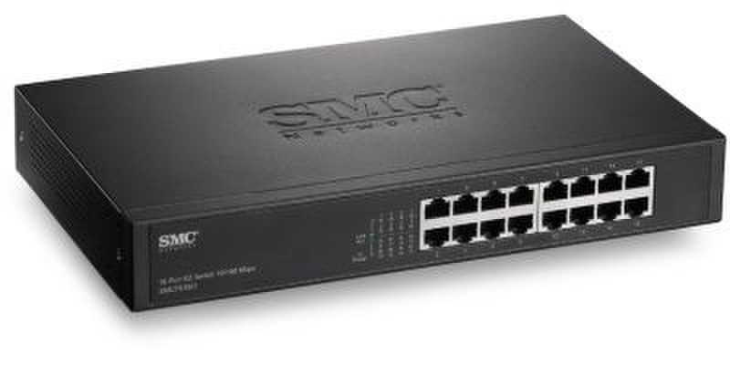SMC SMCFS1601 ungemanaged Schwarz Netzwerk-Switch