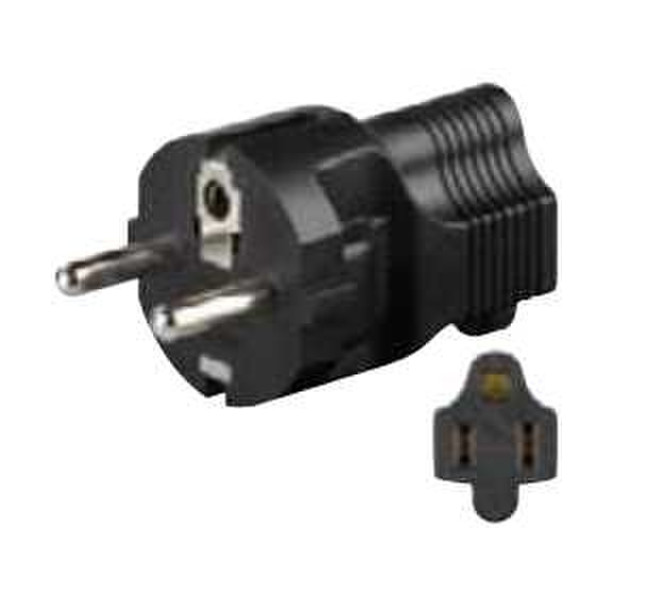 Wentronic NK SET US - CEE7 Type F (Schuko) Black power plug adapter