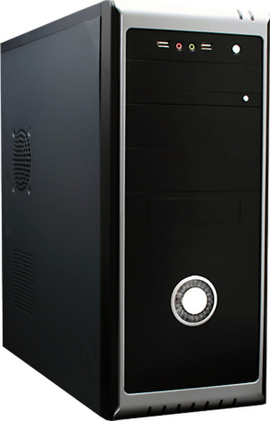 Rasurbo BC-09 Midi-Tower Black,Silver computer case