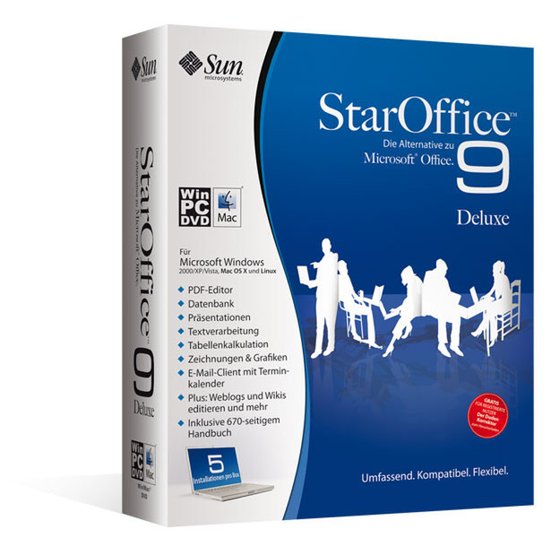 Avanquest StarOffice 9 Deluxe, 2-9u, MLNG, WIN/MAC