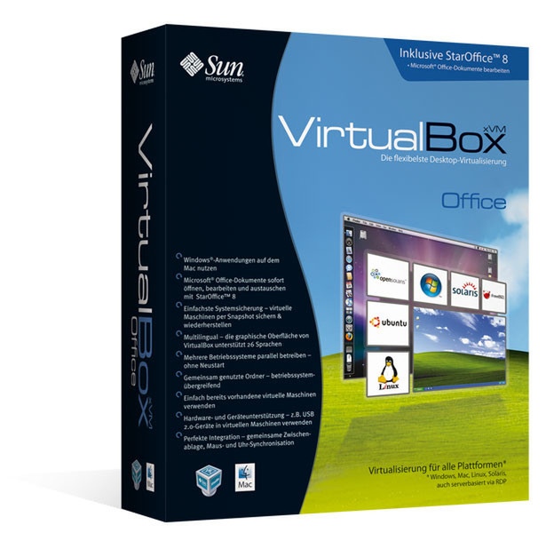 Avanquest Sun xVM VirtualBox Office, 2-9u, MLNG, WIN/MAC