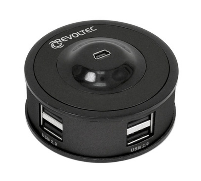 Revoltec USB Hub 480Мбит/с Черный
