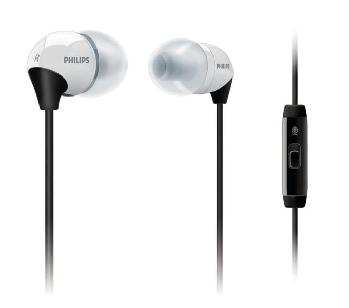 Philips SHM3700W/97 Binaural In-ear Black,White headset