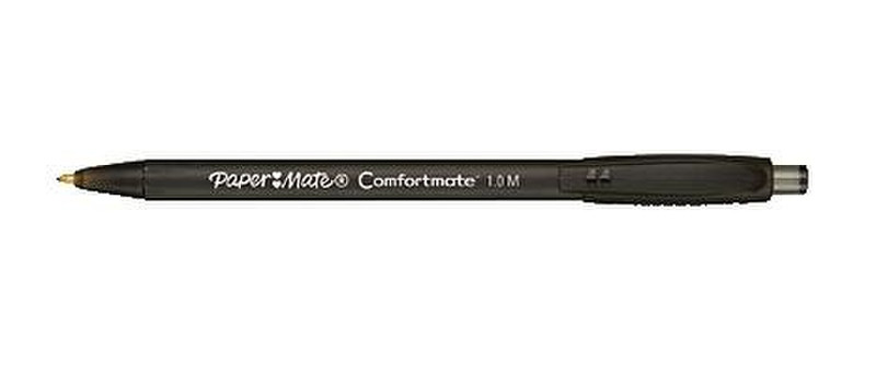 Papermate ComfortMate Ultra Clip-on retractable ballpoint pen Medium Schwarz 12Stück(e)