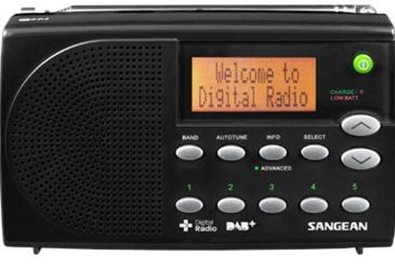 Sangean DPR-65 Портативный Черный радиоприемник