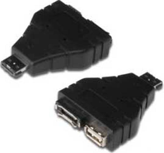 M-Cab 7001181 eSATA/USB M eSATA + USB A FM Черный кабельный разъем/переходник