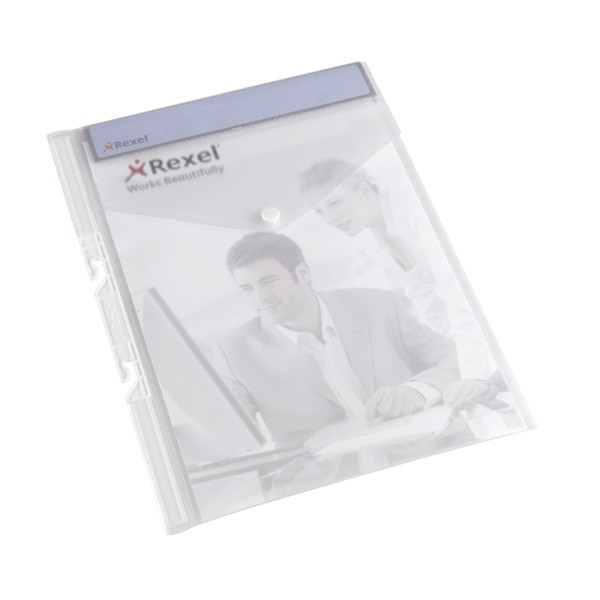 Rexel Active Popper Pocket Standard Capacity Portrait Clear (5) Plastic Transparent