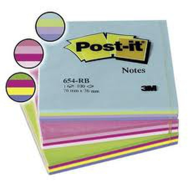 3M Post-It 654RB Multicolour,Pink