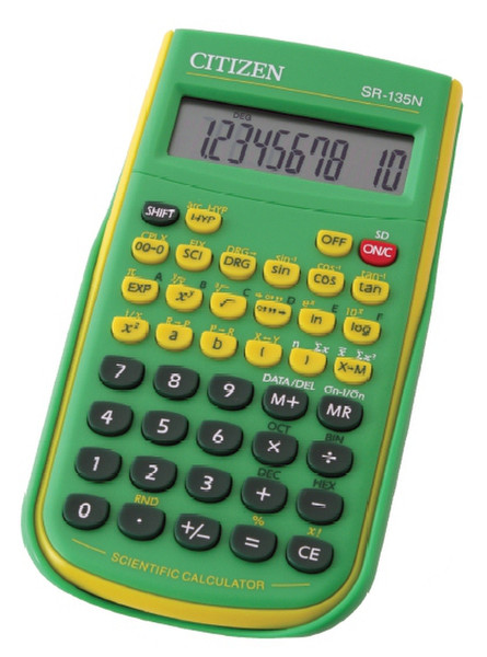 Citizen SR-135N Pocket Basic calculator Green