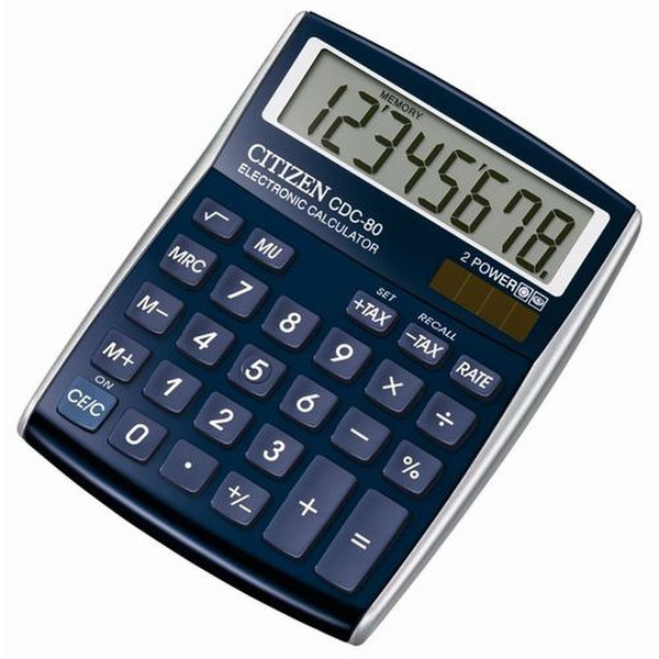 Citizen CDC-80 Desktop Basic calculator Blue