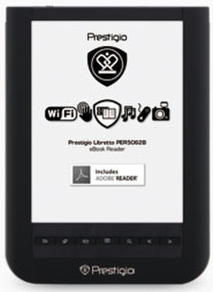 Prestigio PER5062B 6Zoll Touchscreen 0.125, 2GB Schwarz eBook-Reader