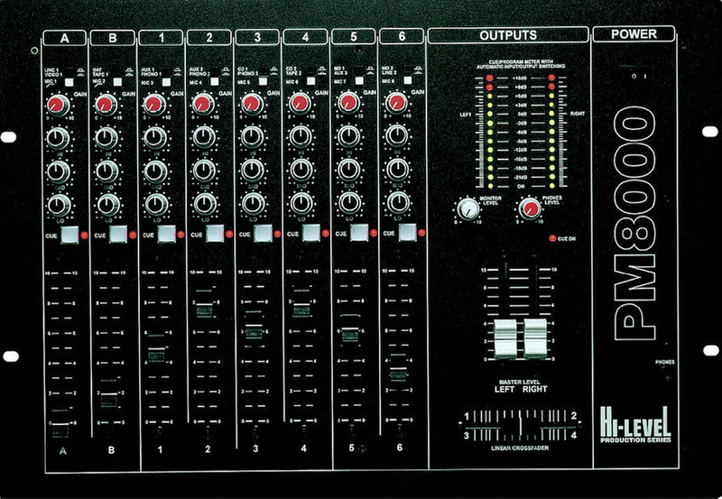 Hi-level PM8000 DJ mixer
