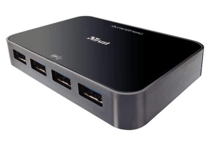 Trust SuperSpeed 4-Port USB 3.0 Hub 5000Мбит/с Черный