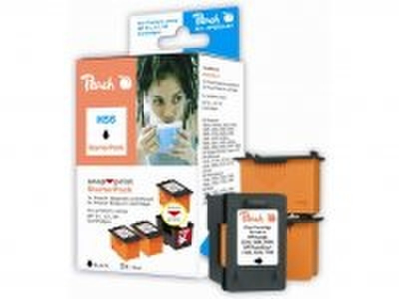 Peach Starter Pack H56 Universal Black Black ink cartridge