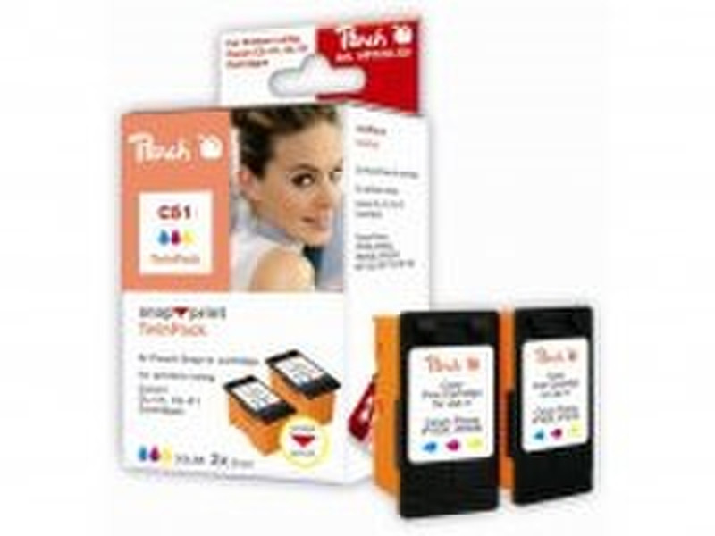 Peach C51 Twin Pack Colour ink cartridge