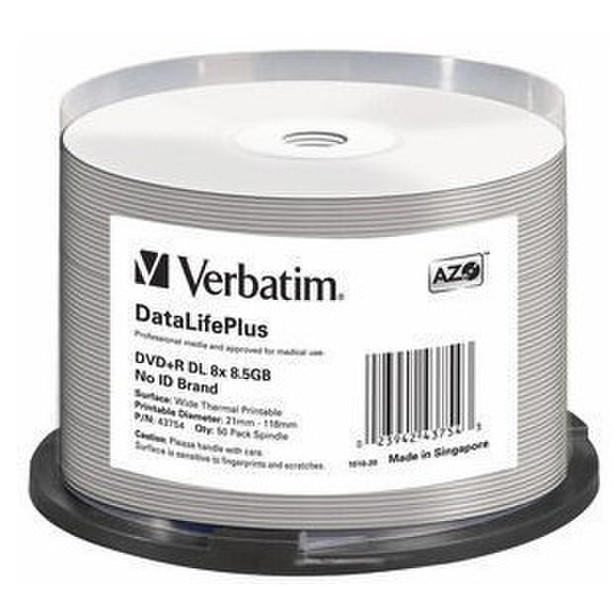 Verbatim DVD+R DL 8x 8.5GB DVD+R DL 50pc(s)