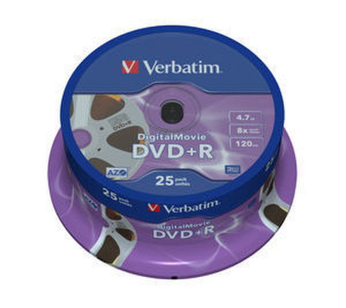 Verbatim DVD+R Digital Movie 4.7GB DVD+R 25Stück(e)