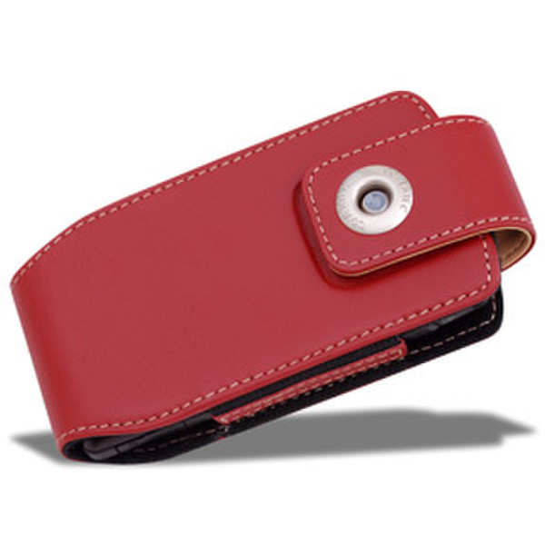 Covertec Universal Premium leather case for Smartphone & PDAPhones Size 2 - Red Rot