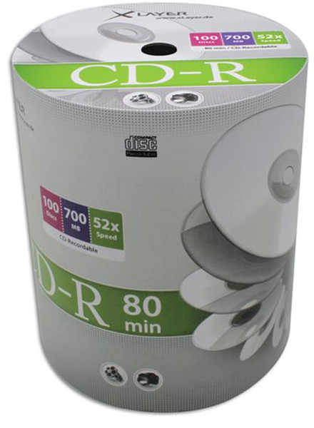 XLayer 105074 CD-R 700MB 100Stück(e) CD-Rohling