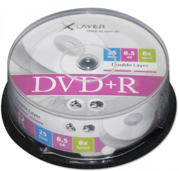 XLayer 104814 8.5GB DVD+R 25Stück(e) DVD-Rohling