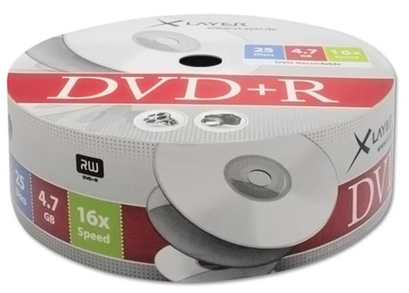 XLayer 104811 4.7ГБ DVD+R 25шт чистый DVD