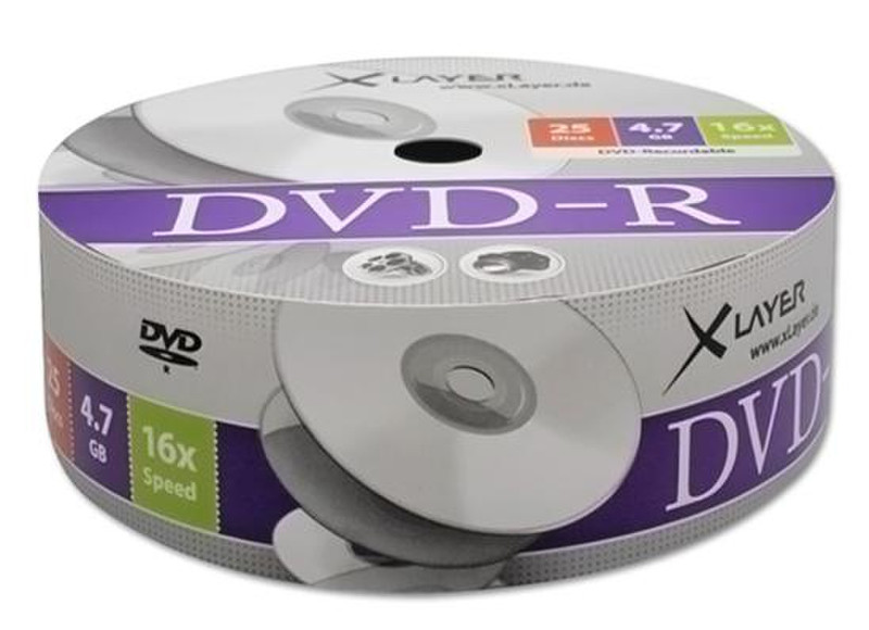 XLayer 104812 4.7GB DVD-R 25pc(s) blank DVD
