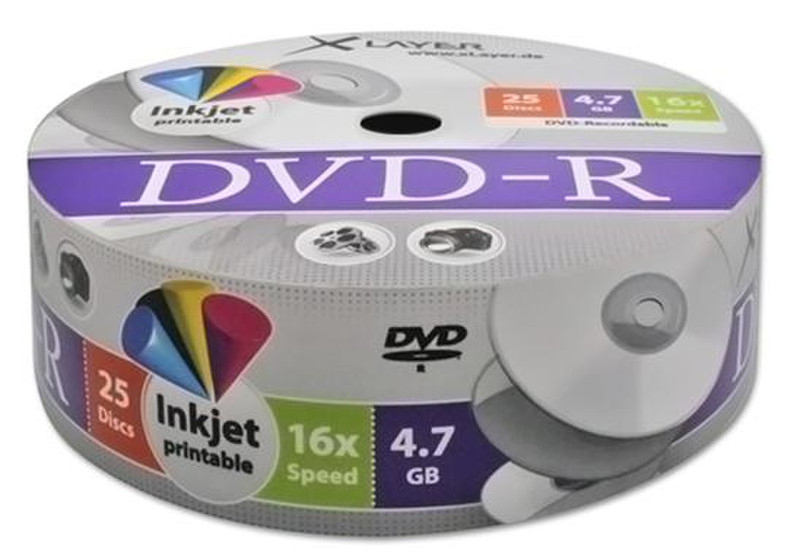 XLayer 104813 4.7GB DVD-R 25Stück(e) DVD-Rohling