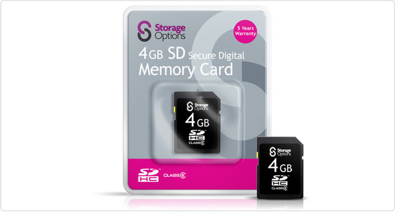 Storage Options SDHC06-04 4GB SD memory card