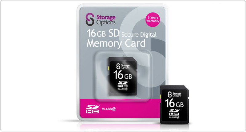 Storage Options SDHC10-16 16GB SD memory card