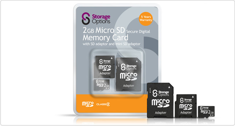 Storage Options MSD02-02 2GB MicroSD Speicherkarte