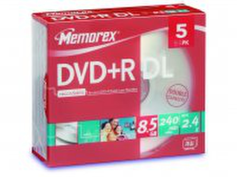 Memorex DVD+R DL 8.5Gb 2.4x (5) 8.5GB DVD+R DL 5Stück(e)